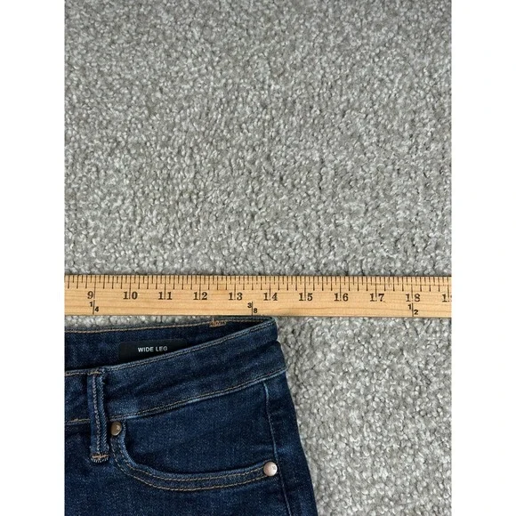 Judy Blue Jeans Womens 9/29 Blue Denim Wide Leg High Rise Crop Stretch *28x23.5 - Picture 6 of 12